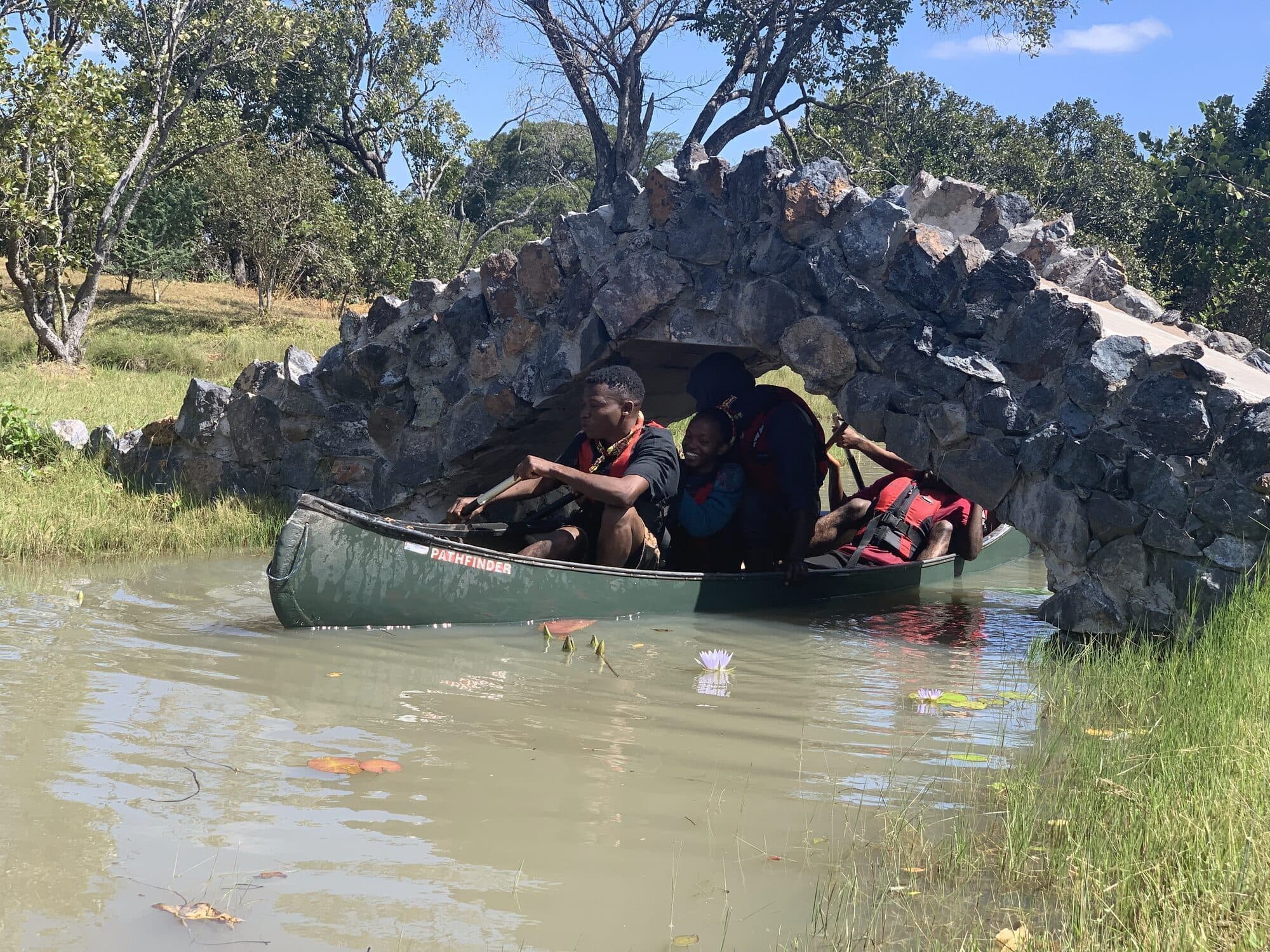 Travelling by canoe to reach island communities